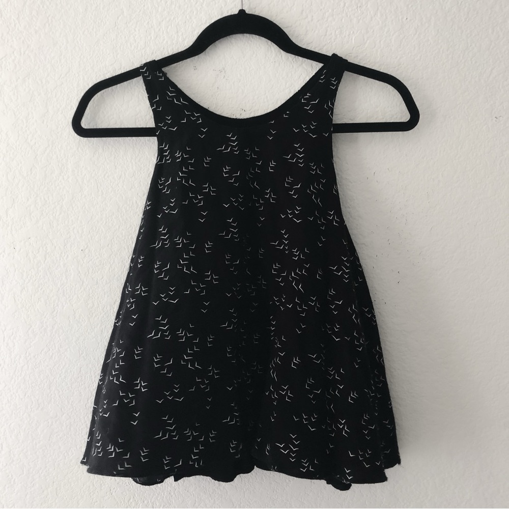 SOLD Mango Black Lined Swing Style Tank Top size Medium